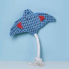 Load image into Gallery viewer, Petkin – Stingray Tug Toy: Blue