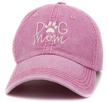 Load image into Gallery viewer, Dog Mom Vintage Baseball Cap: Pink