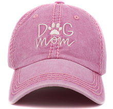 Load image into Gallery viewer, Dog Mom Vintage Baseball Cap: Pink