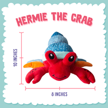 Load image into Gallery viewer, SnugArooz Hermie the Crab Plush Dog Toy 9"