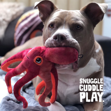 Load image into Gallery viewer, SnugArooz Olivia the Octopus Plush Dog Toy 11"