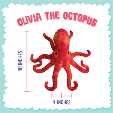 Load image into Gallery viewer, SnugArooz Olivia the Octopus Plush Dog Toy 11"