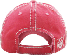 Load image into Gallery viewer, Dog Mom Washed Vintage Ballcap: Coral