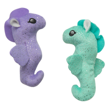 Load image into Gallery viewer, SnugArooz Kitty Seahorse w/ Catnip Cat Toy 4" 2pk
