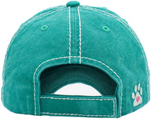Load image into Gallery viewer, Paw Love Vintage Ballcap: Teal