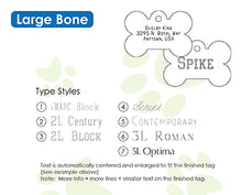 Load image into Gallery viewer, Engraved Large Bone Pet Tag (Dog)