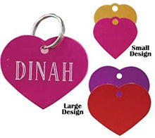 Load image into Gallery viewer, Engraved Heart Pet Tag
