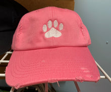 Load image into Gallery viewer, Paw Print Distressed Caps - Multiple Colors!