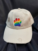 Load image into Gallery viewer, Paw Print Distressed Caps - Multiple Colors!