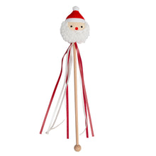 Load image into Gallery viewer, Holiday Santa Cat Christmas Teaser Wand Toy
