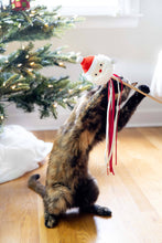 Load image into Gallery viewer, Holiday Santa Cat Christmas Teaser Wand Toy
