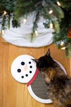 Load image into Gallery viewer, Holiday Snowman Cat Scratch Pad
