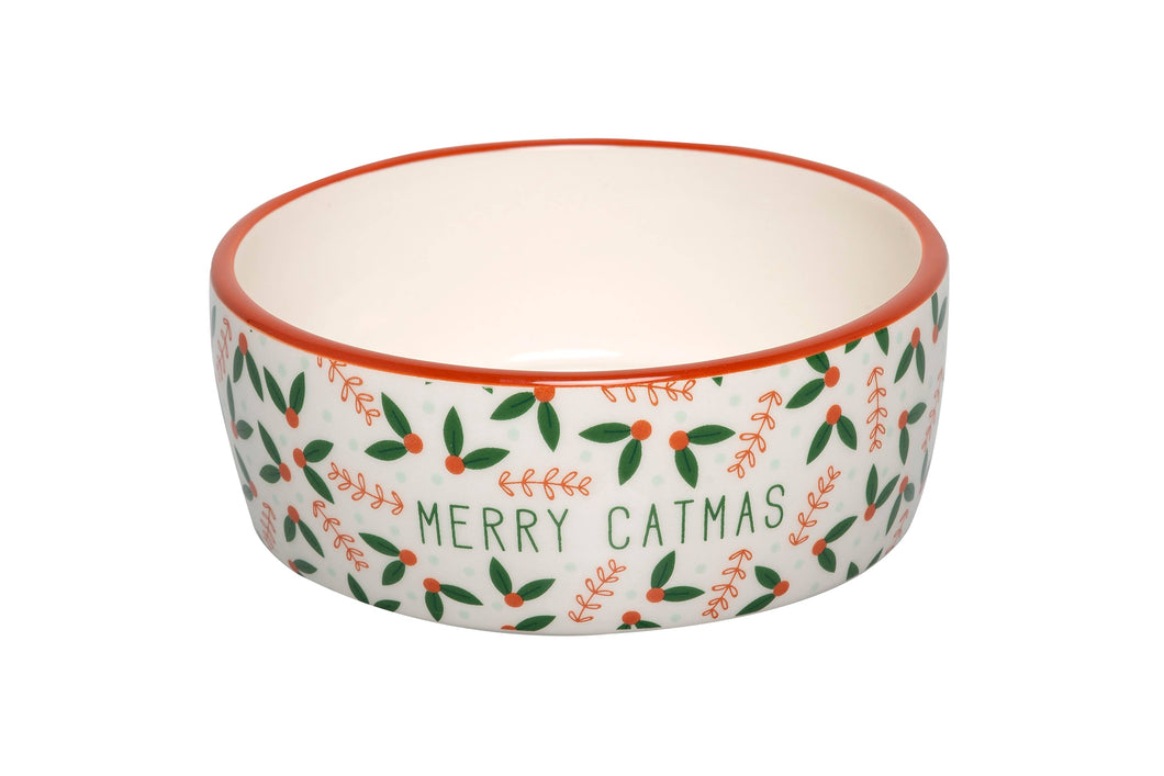 Merry Catmas Cat Holiday And Christmas Bowl