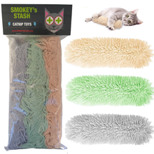 Load image into Gallery viewer, Cat Toy Pillows 3 Pack Soft &amp; Durable Crinkle Ball &amp; Catnip
